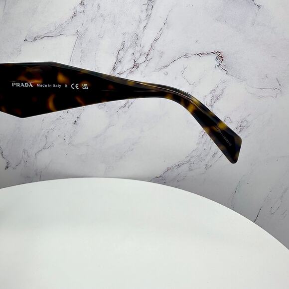 PRADA Sunglasses New Brown Tortoise Acetate PR 17WS Symbole Logo Italy Authentic - Picture 9 of 16